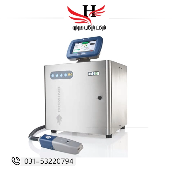 جت پرینتر ریزنگار دومینو AX350i | جت پرینتر صنعتی Domino CIJ مناسب چاپ تاریخ، بارکد، QR Code و سریال در خطوط تولید پرسرعت